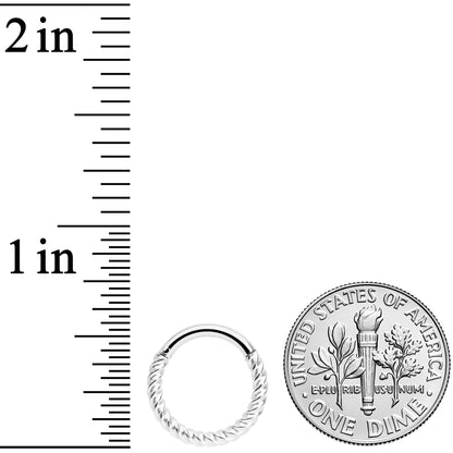 14G 3/8 Twisted Elegance Septum Clicker