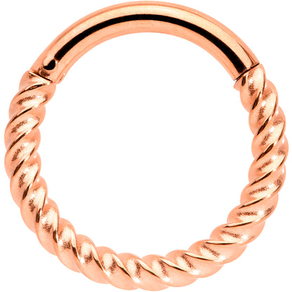 14G 3/8 Rose Gold Tone Twisted Elegance Septum Clicker