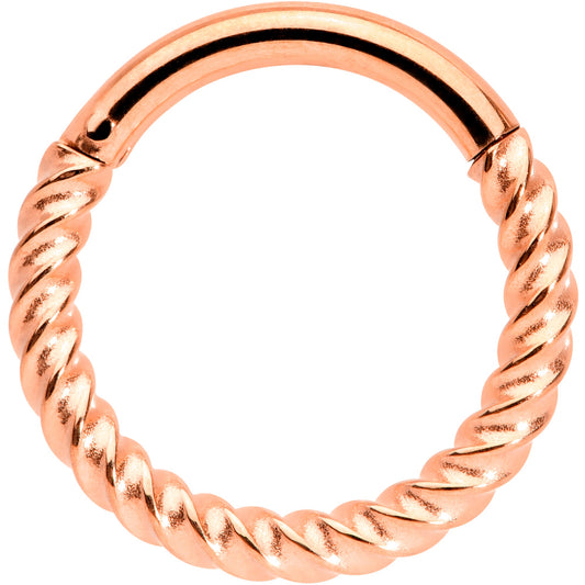 14G 3/8 Rose Gold Tone Twisted Elegance Septum Clicker