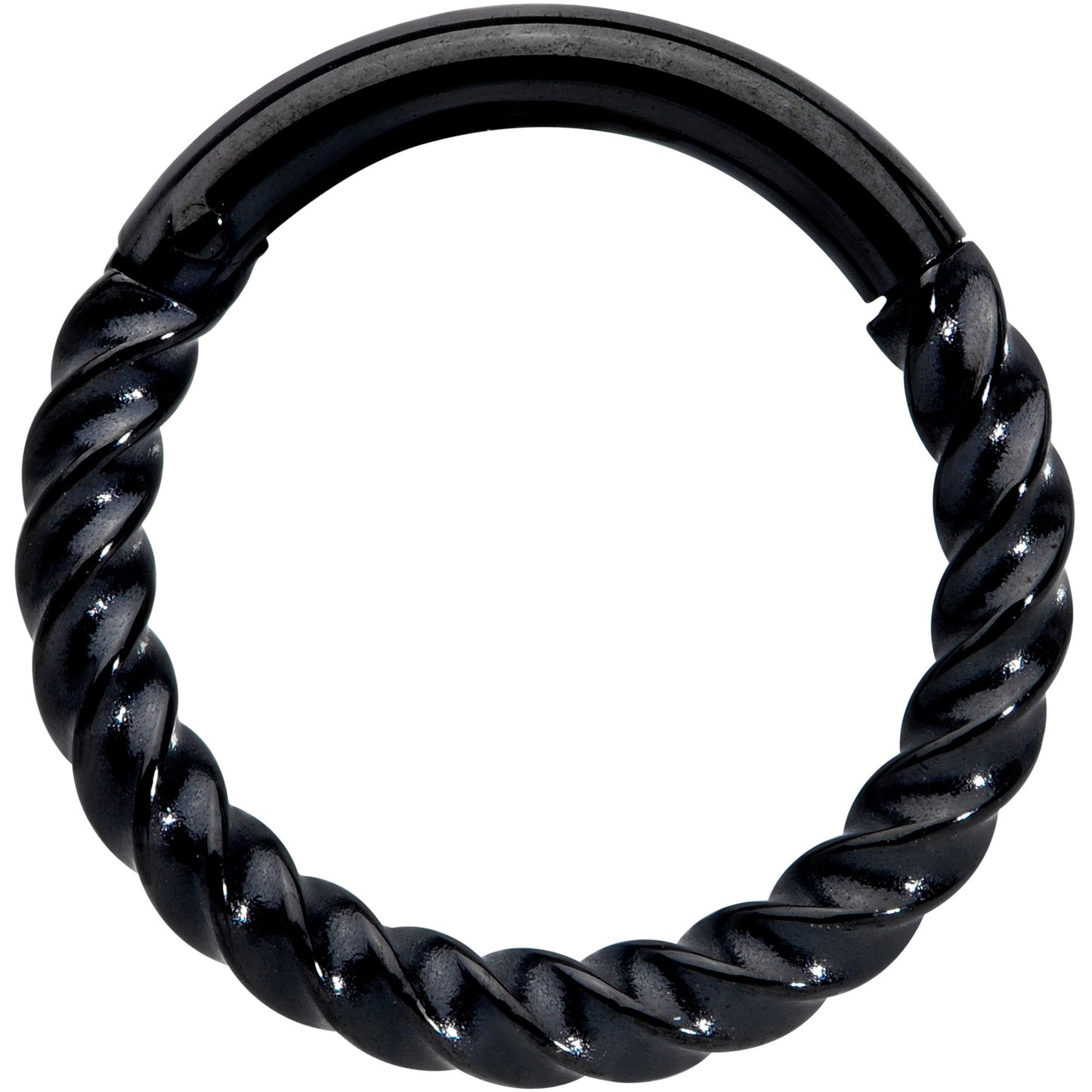 14G 3/8 Black Twisted Elegance Septum Clicker