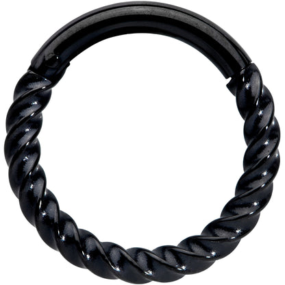 14G 3/8 Black Twisted Elegance Septum Clicker