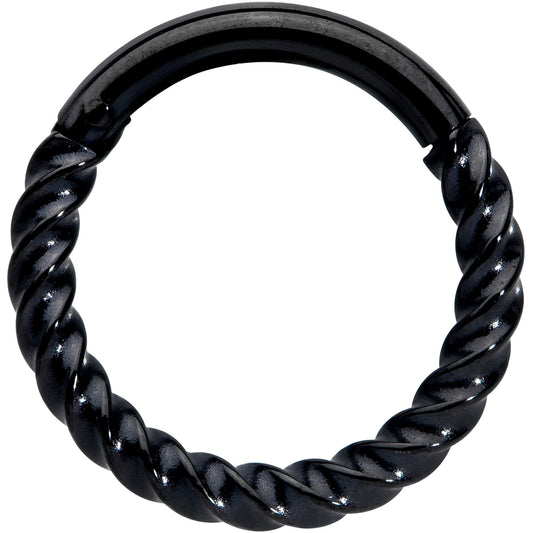 14G 3/8 Black Twisted Elegance Septum Clicker