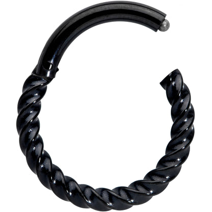 14G 3/8 Black Twisted Elegance Septum Clicker