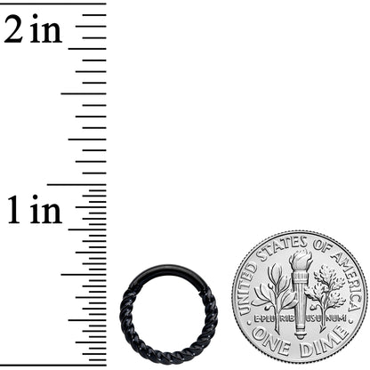 14G 3/8 Black Twisted Elegance Septum Clicker