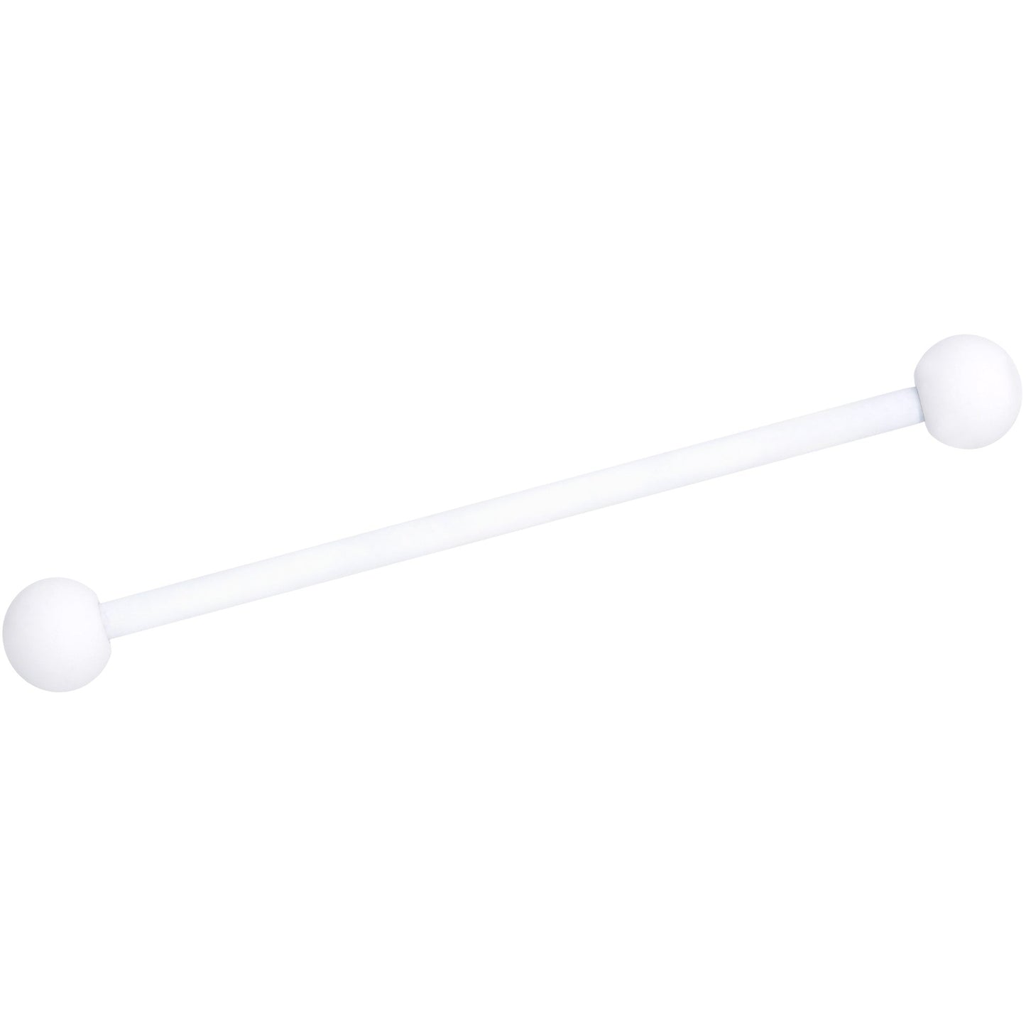 14G Wonderful White Matte Industrial Barbell 38mm