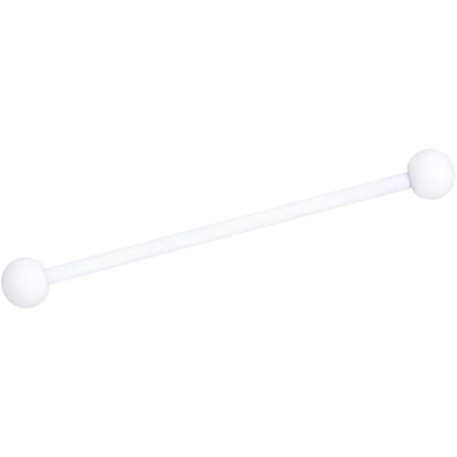 14G Wonderful White Matte Industrial Barbell 38mm