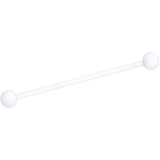 14G Wonderful White Matte Industrial Barbell 38mm