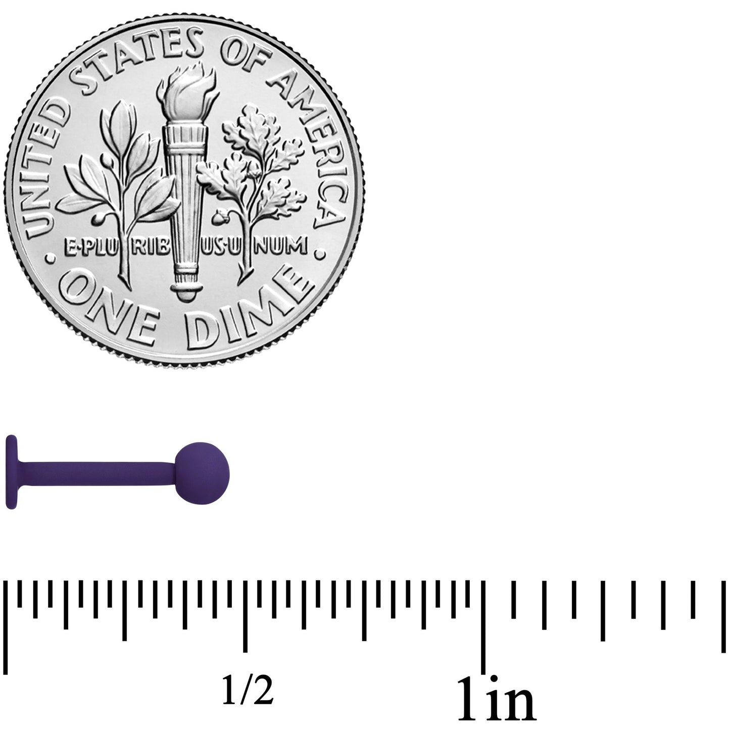 16G 5/16 Purple Acrylic Matte Labret Monroe Tragus