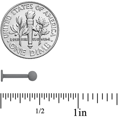 16G 5/16 Grey Acrylic Matte Labret Monroe Tragus