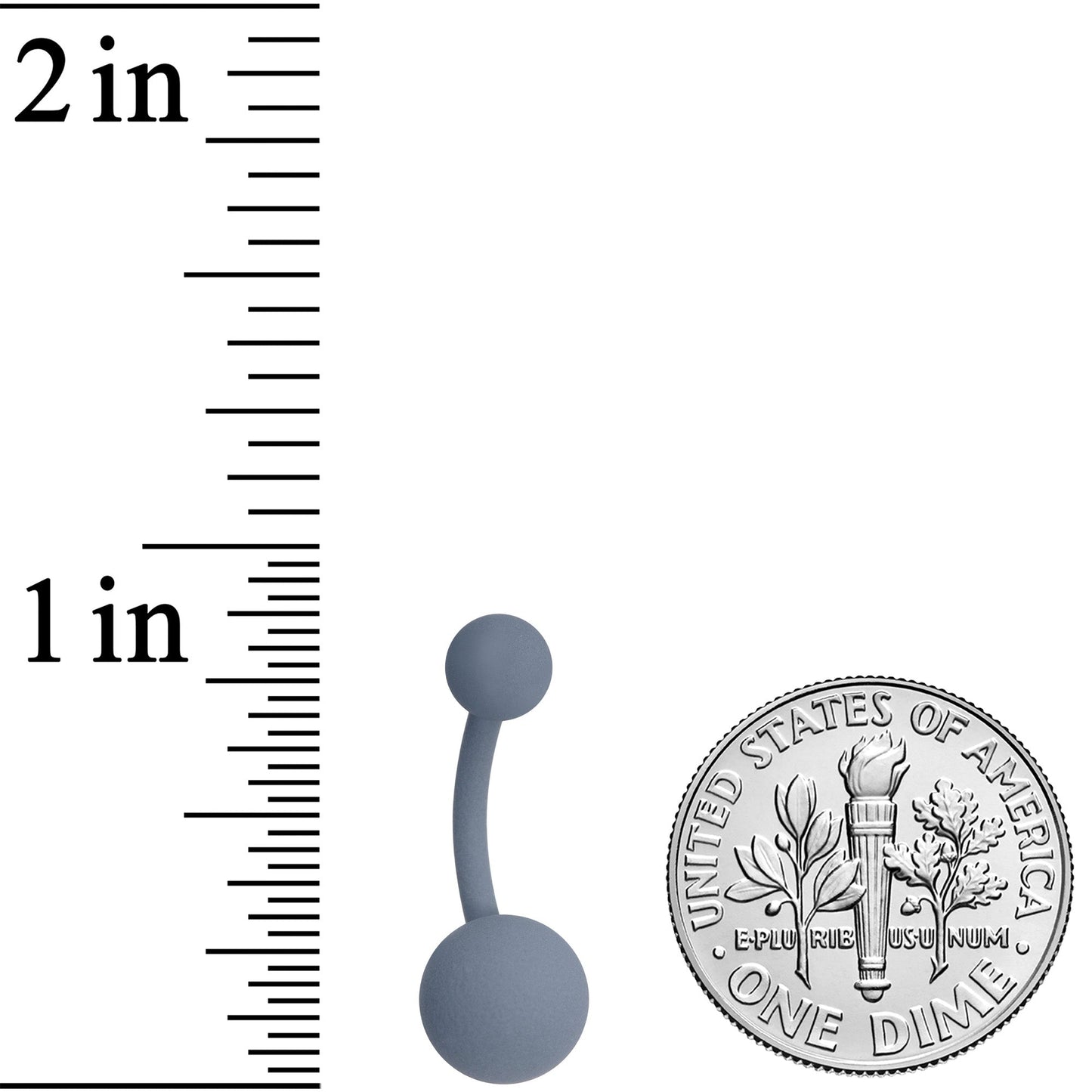 Gracefully Grey Matte Belly Ring