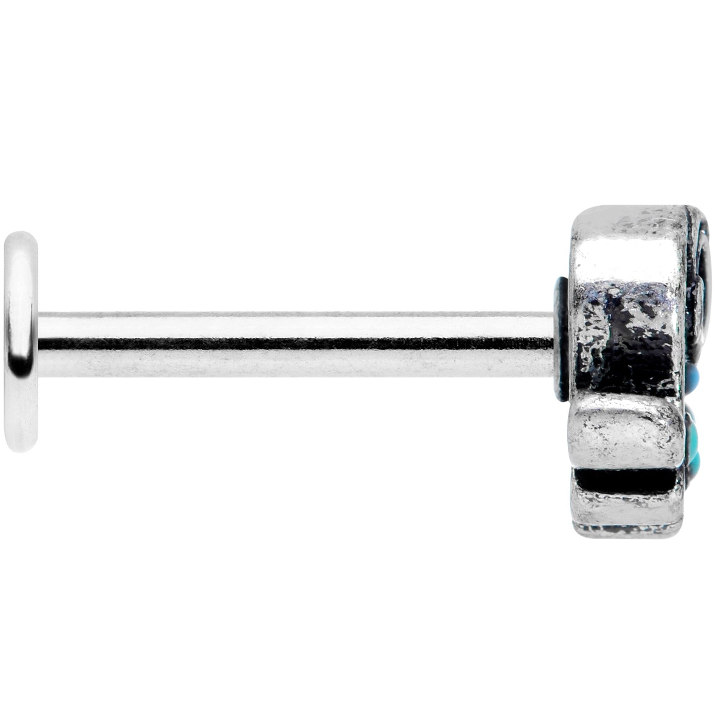 16G 5/16 Aqua Orb Curvy Elephant Labret Monroe Tragus