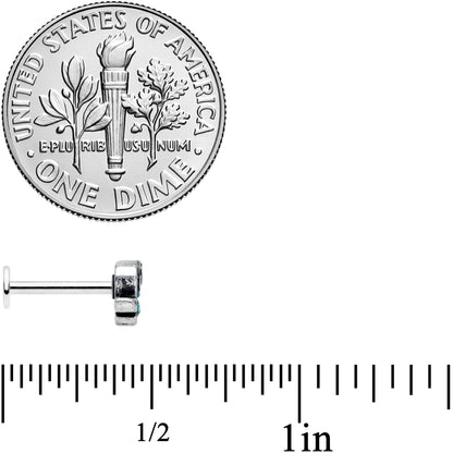 16G 5/16 Aqua Orb Curvy Elephant Labret Monroe Tragus