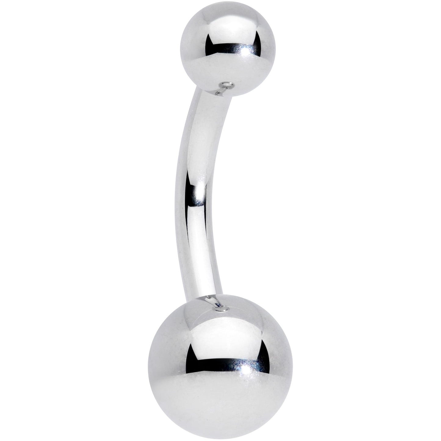 14G 5/16 Grade 23 Titanium Belly Ring Curved Barbell
