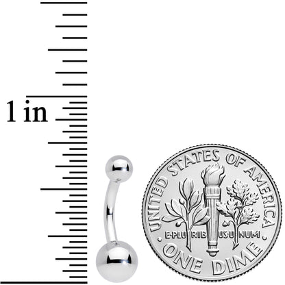 14G 5/16 Grade 23 Titanium Belly Ring Curved Barbell