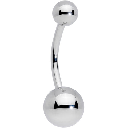 14G 1/2 Grade 23 Titanium Belly Ring Curved Barbell