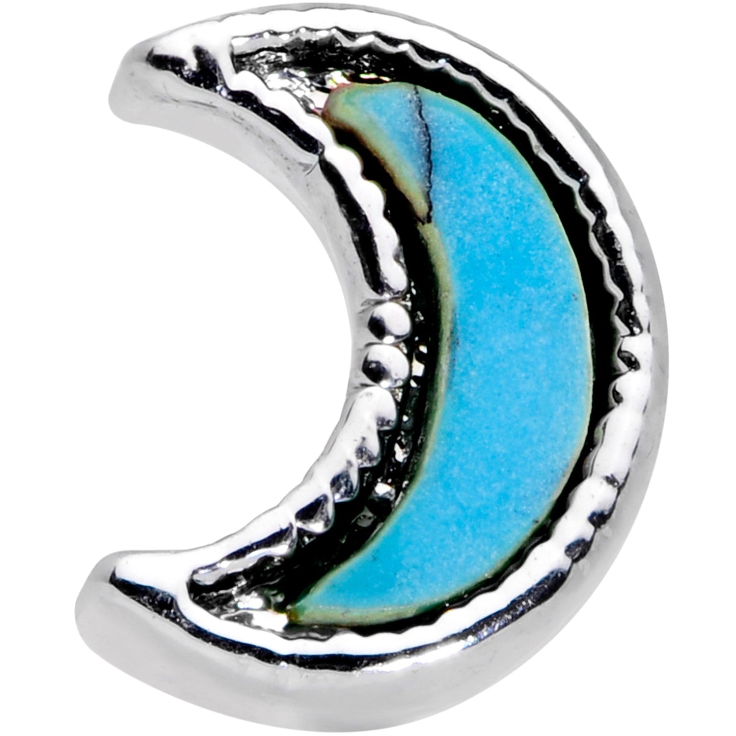 20G 5/16 Faux Turquoise Crescent Moon Nose Hoop