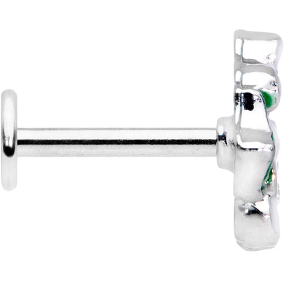 16G 5/16 Clear Gem Fanciful Flowers Labret Monroe Tragus