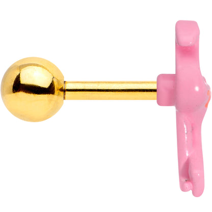 16G 1/4 Gold Tone Flamingo Cartilage Tragus