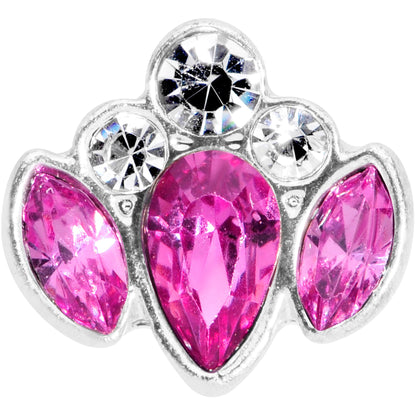 16G 5/16 Clear Purple Gem Cluster Labret Monroe Tragus