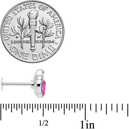 16G 5/16 Clear Purple Gem Cluster Labret Monroe Tragus