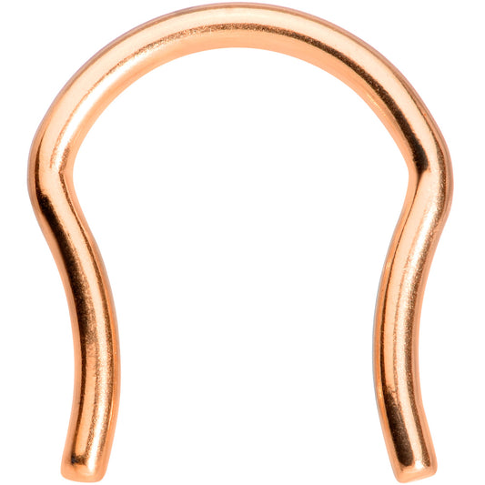 14G 5/8 Rose Gold Tone ASTM F-136 Implant Grade Titanium Septum Retainer