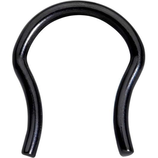 14G 5/8 ASTM F-136 Black Titanium Septum Retainer