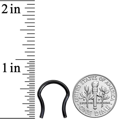 14G 5/8 ASTM F-136 Black Titanium Septum Retainer