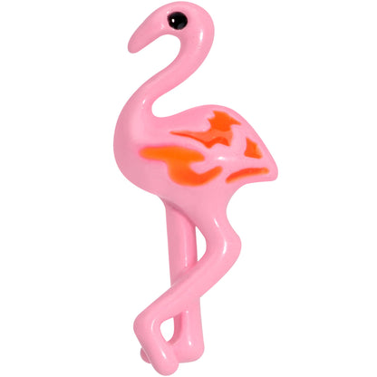 16G 5/16 Gold Tone Pink Flamingo Labret Monroe Tragus