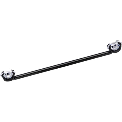 14G Clear CZ Gem Black Threadless Industrial Barbell 38mm