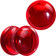 Acrylic Fake Blood Filled Halloween Saddle Plug Set 0G to 1 Inch