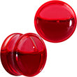 Acrylic Fake Blood Filled Halloween Saddle Plug Set 0G to 1 Inch