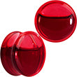 Acrylic Fake Blood Filled Halloween Saddle Plug Set 0G to 1 Inch
