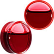 Acrylic Fake Blood Filled Halloween Saddle Plug Set 0G to 1 Inch