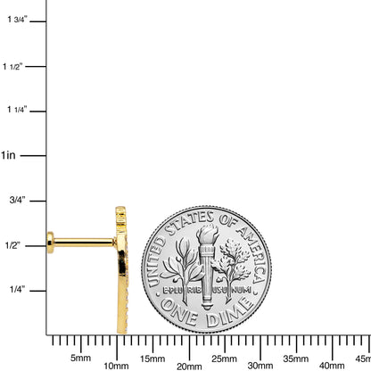 16G 5/16 Clear CZ Gem Gold Tone Curve Internal Thread Labret