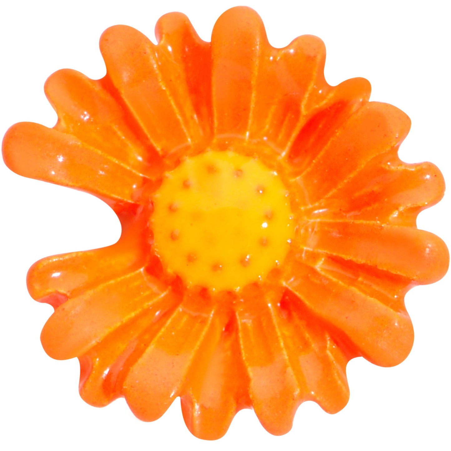 16G 1/4 Orange Daisy Flower Cartilage Tragus Earring