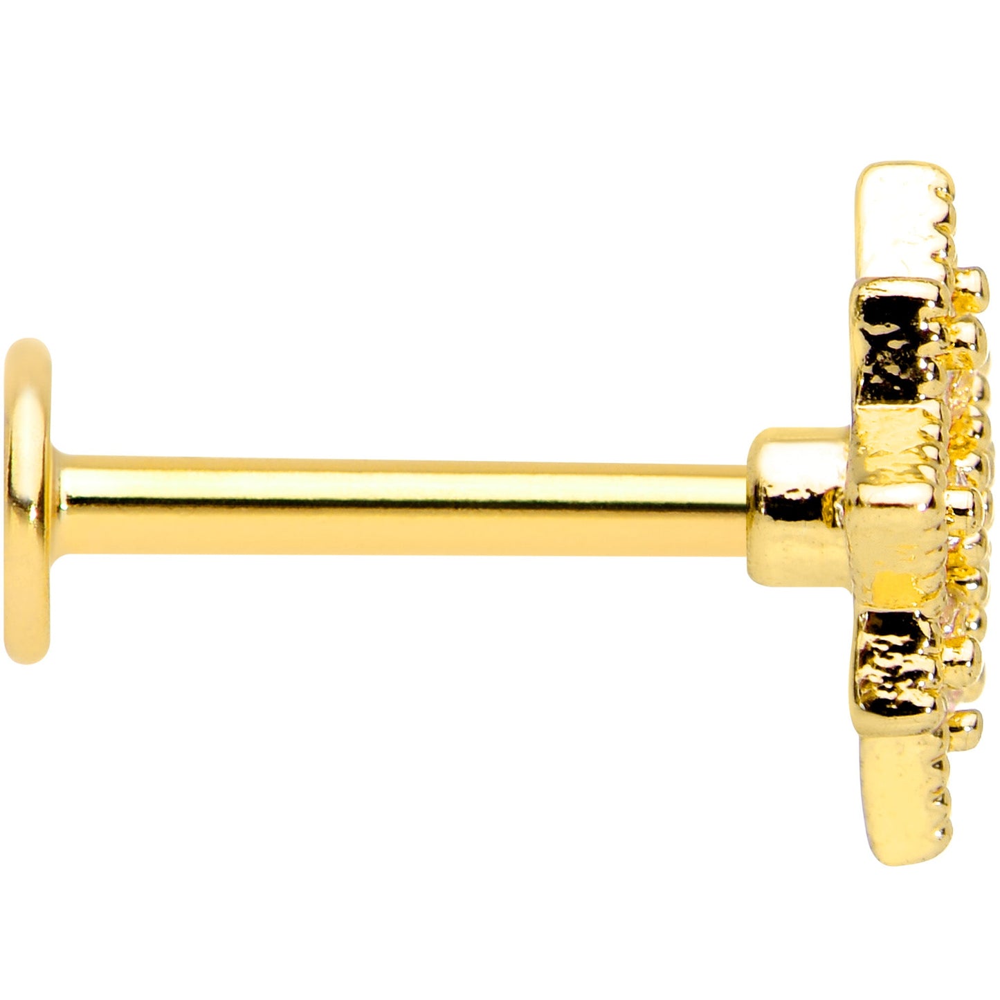 16G 1/4 Green Gem Gold Tone Evening Star Labret Monroe Tragus