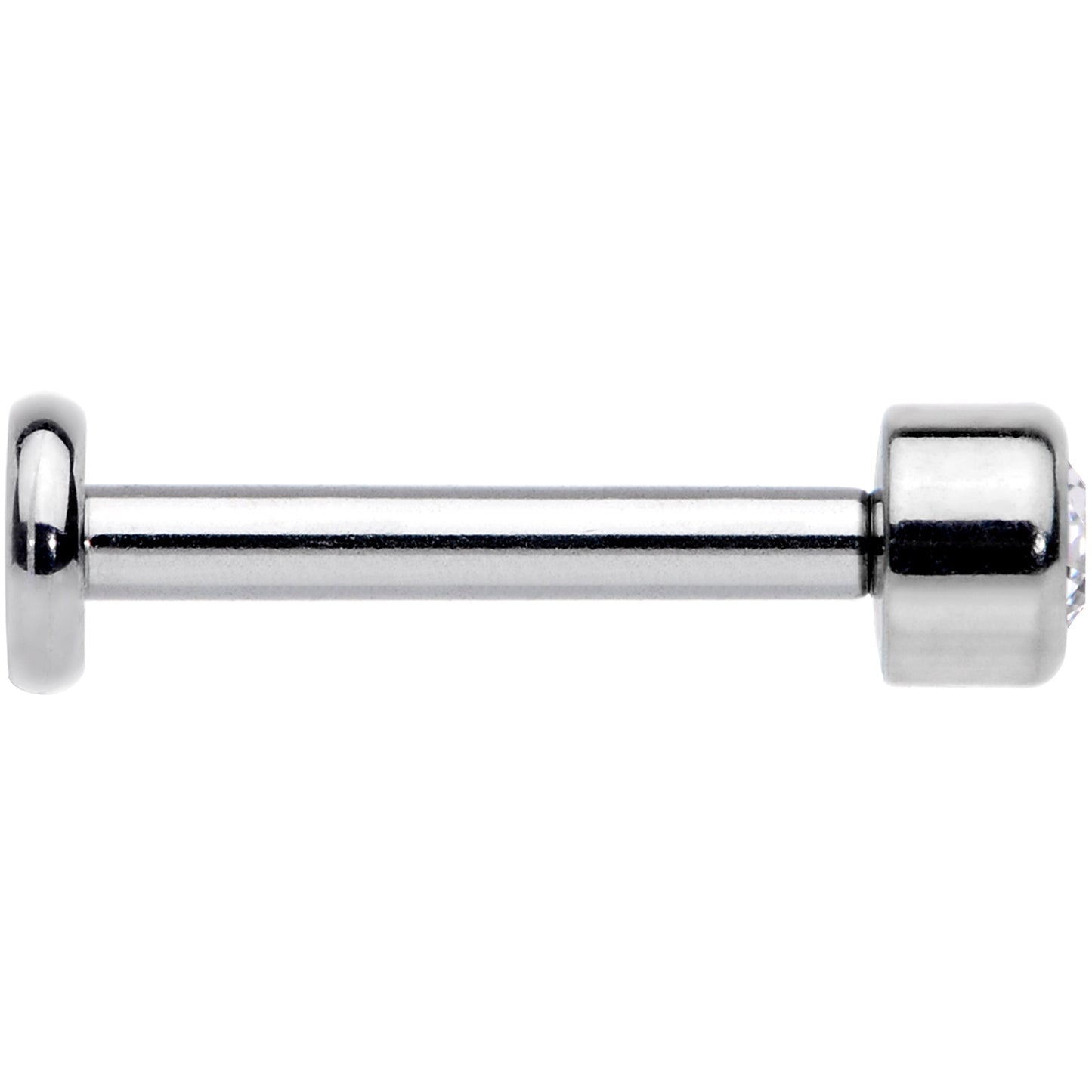 16G 5/16 Clear Gem Grade 23 Titanium Internally Threaded Labret