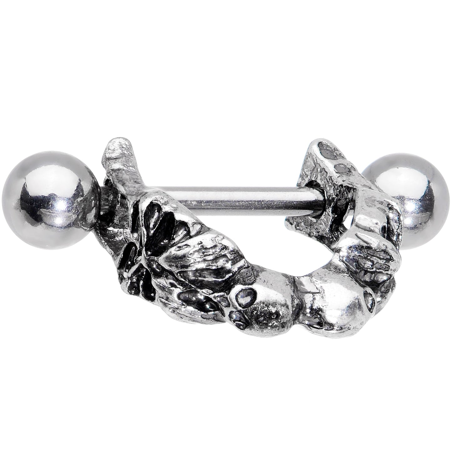 16G 3/8 Scary Skull Halloween Cartilage Cuff