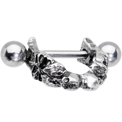 16G 3/8 Scary Skull Halloween Cartilage Cuff