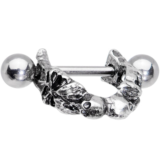 16G 3/8 Scary Skull Halloween Cartilage Cuff