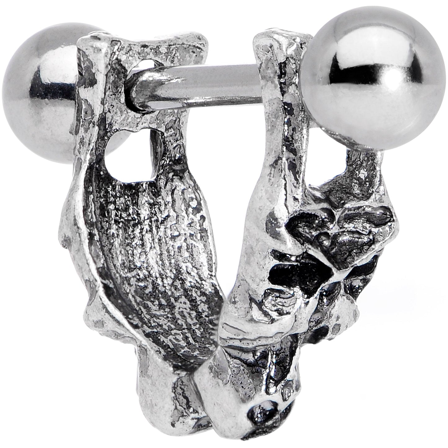 16G 3/8 Scary Skull Halloween Cartilage Cuff