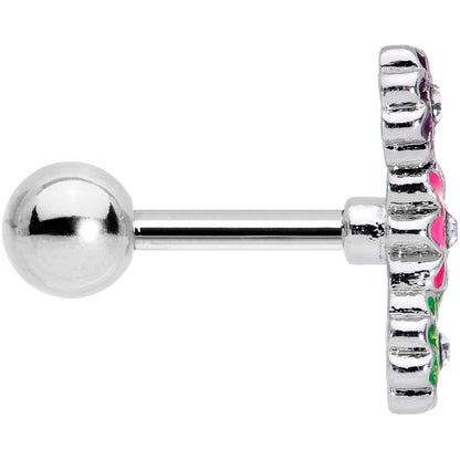 16G 5/16 Clear Gem Floral Garland Cartilage Tragus Earring