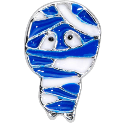 16G 5/16 Blue White Mummy Halloween Labret Monroe Tragus