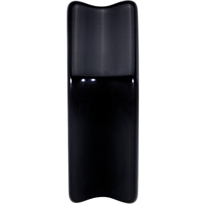 Black Obsidian Coffin Halloween Double Flare Plug Set