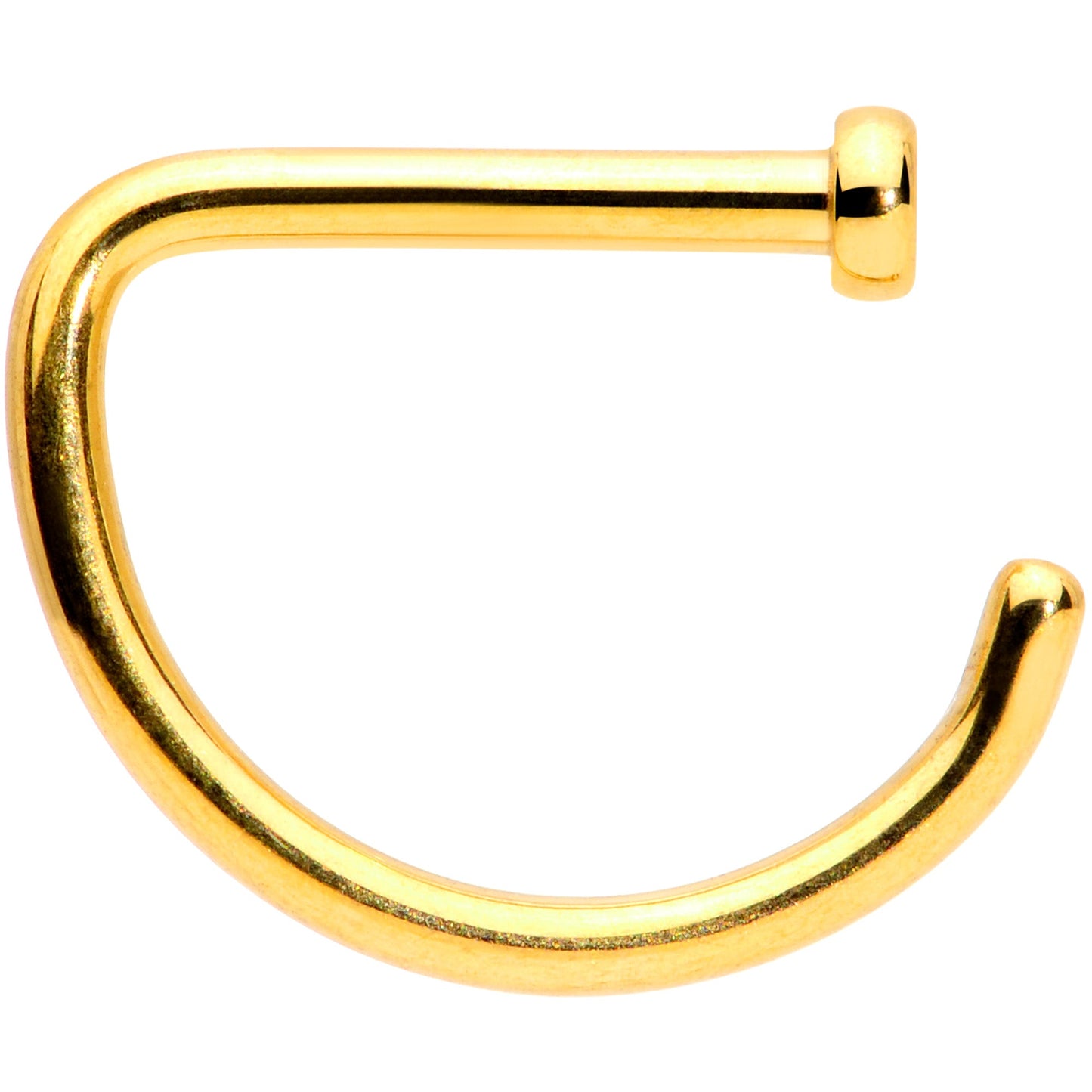 18G 5/16 Gold Tone Grade 23 Titanium D Shape Nose Hoop
