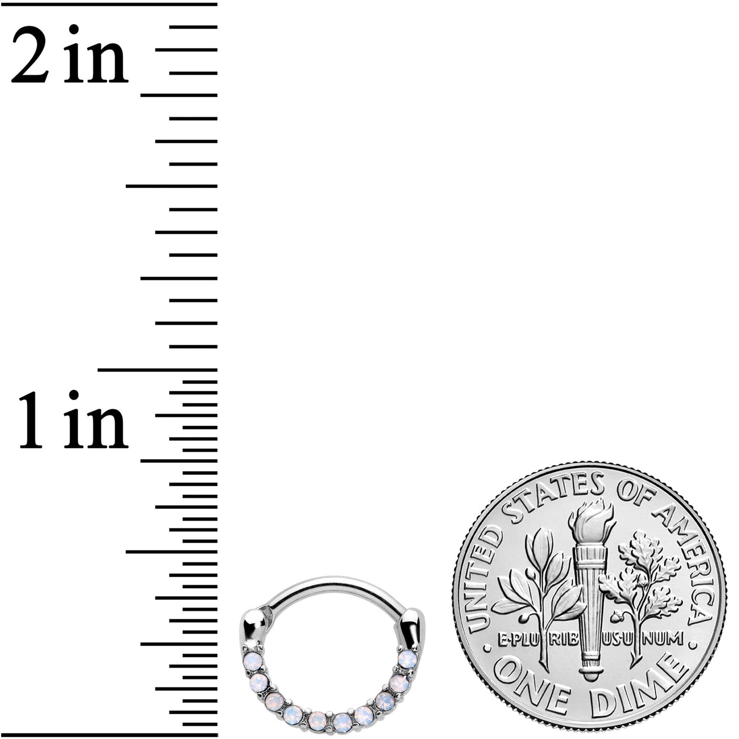 16G 5/16 Aurora Gem Paved Cartilage Clicker