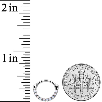 16G 5/16 Aurora Gem Paved Cartilage Clicker