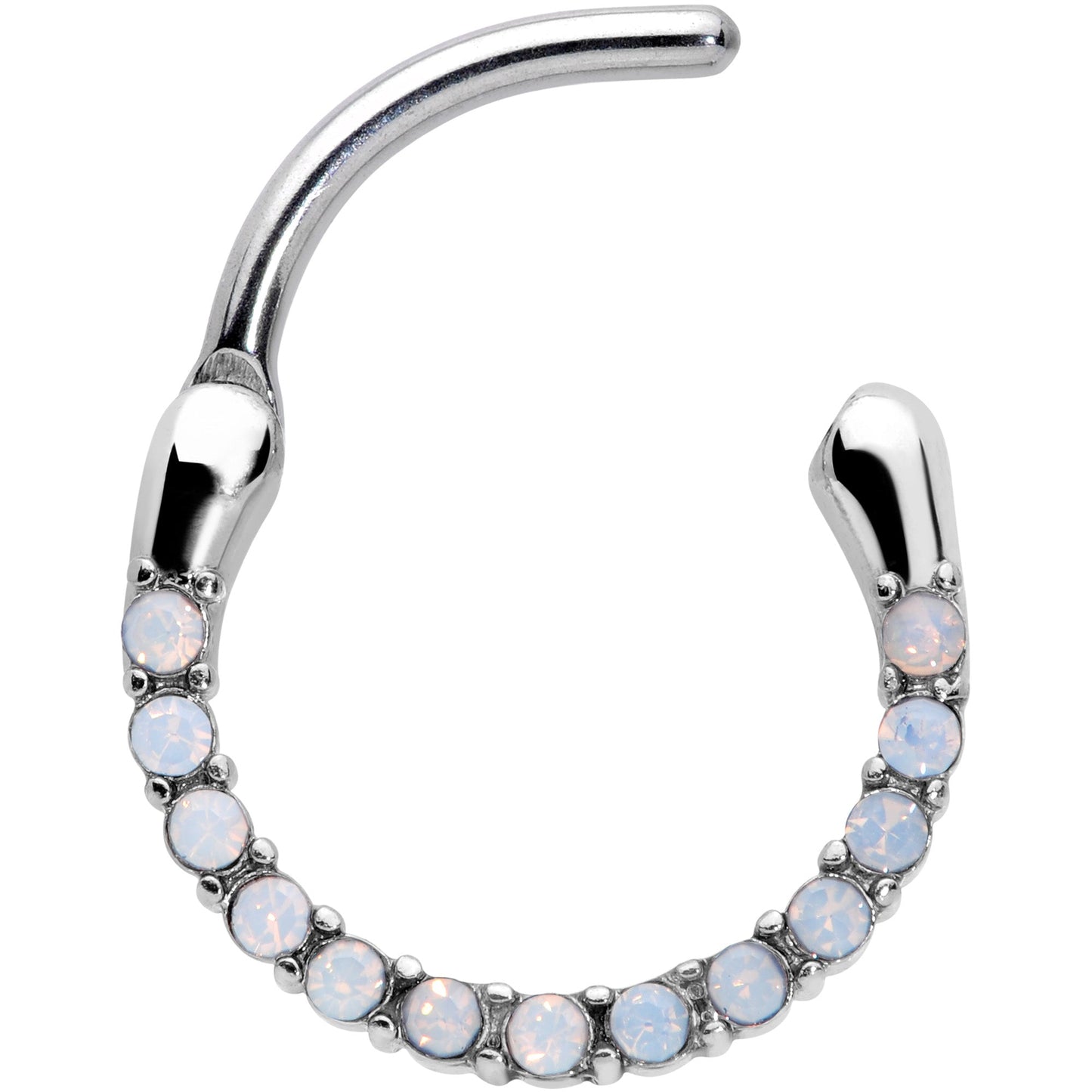 16G 3/8 Aurora Gem Paved Cartilage Clicker