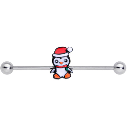14G Santa Penguin Christmas Industrial Barbell 38mm
