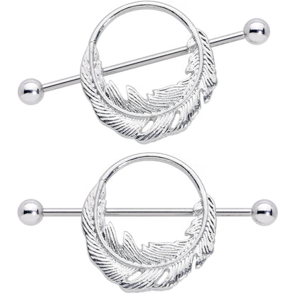 14G 3/4 Falling Feather Nipple Shield Set